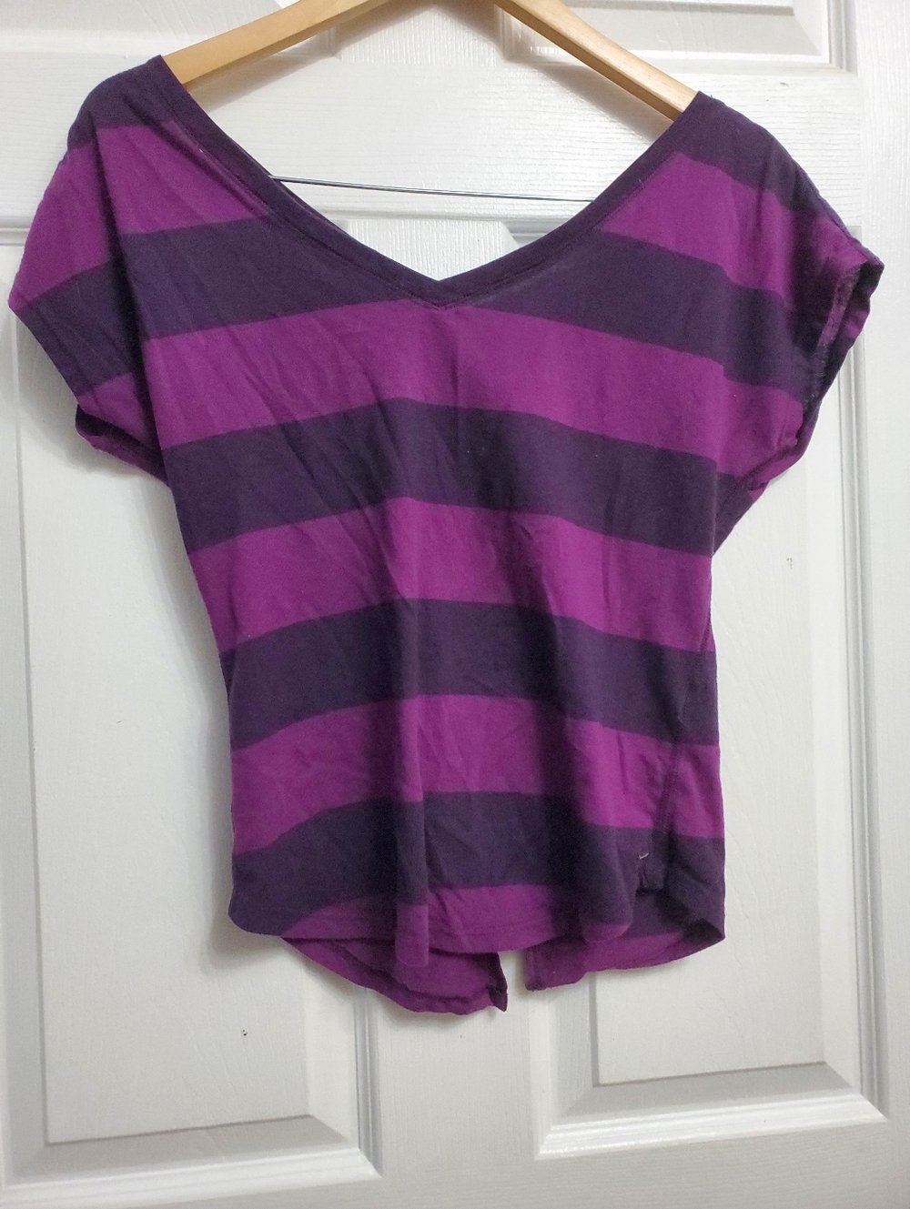 LOT Of 2 - Garage Striped Bow Back Shirts - SIZE S